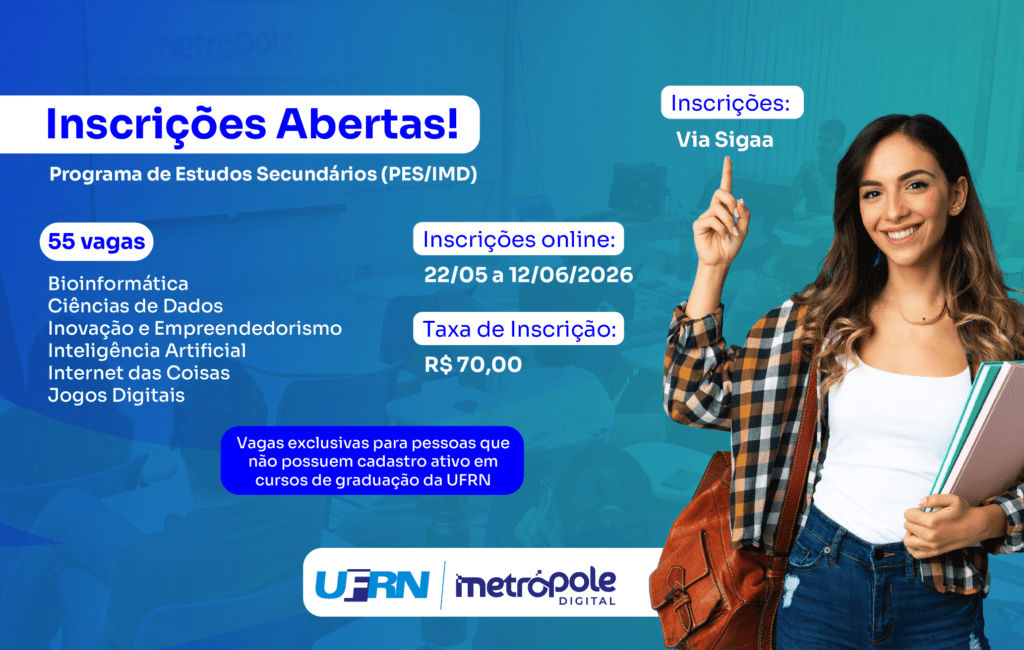 UFRN oferece 55 vagas para cursos na área de TI.