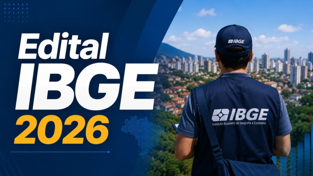 95 vagas temporárias através de concurso IBGE/2026.